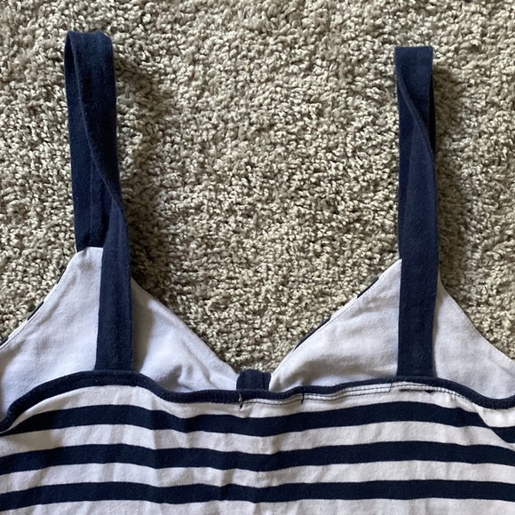 Navy and white horizontal stripes sailor top - Picture 11 of 16